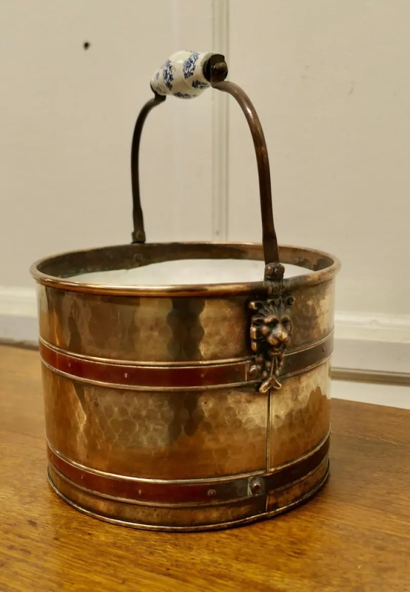 Pamono Vintage Copper and Brass Wine Cooler, 1930> Ice Buckets & Wine Coolers