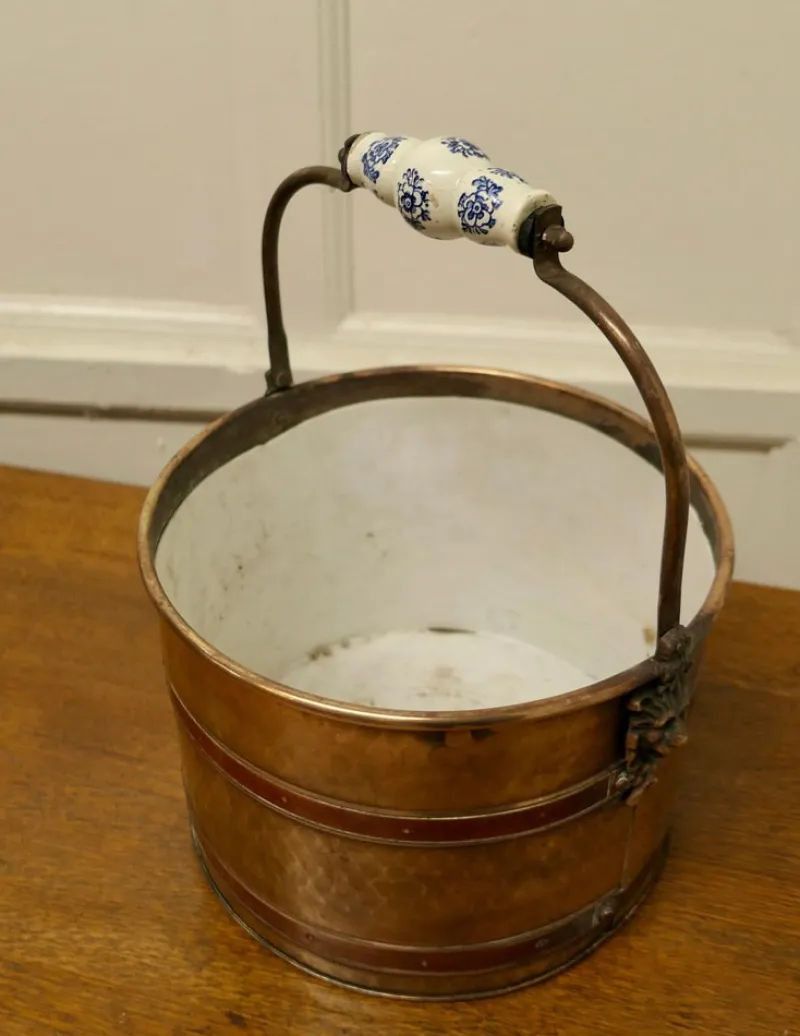 Pamono Vintage Copper and Brass Wine Cooler, 1930> Ice Buckets & Wine Coolers