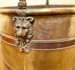 Pamono Vintage Copper and Brass Wine Cooler, 1930><noscript><img width=
