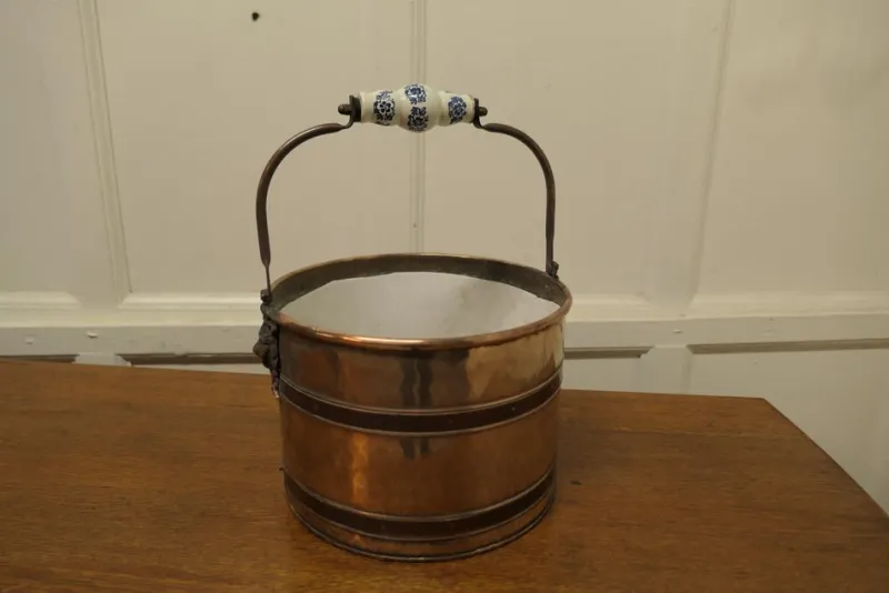 Pamono Vintage Copper and Brass Wine Cooler, 1930> Ice Buckets & Wine Coolers