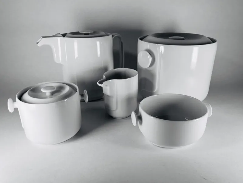 Pamono Vintage Coquet Porcelain, 1970s, Set of 5> Dinnerware Accessories
