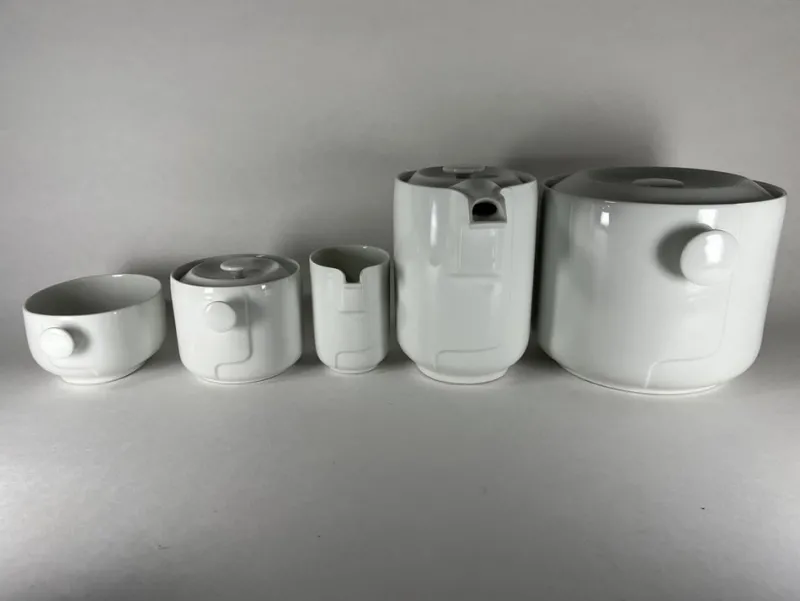 Pamono Vintage Coquet Porcelain, 1970s, Set of 5> Dinnerware Accessories
