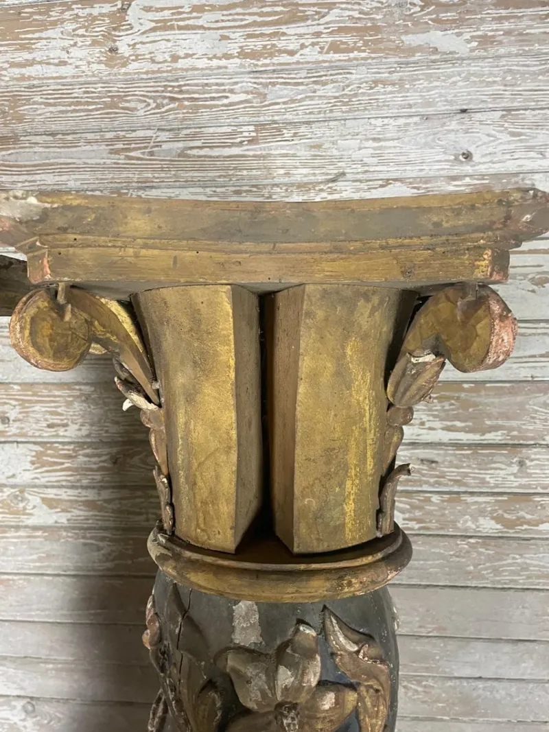 Pamono Vintage Corinthian Pillars with Capitals, Set of 2> Pedestals And Columns