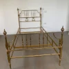New Pamono Vintage Crafted Brass Bed Frame, 1950