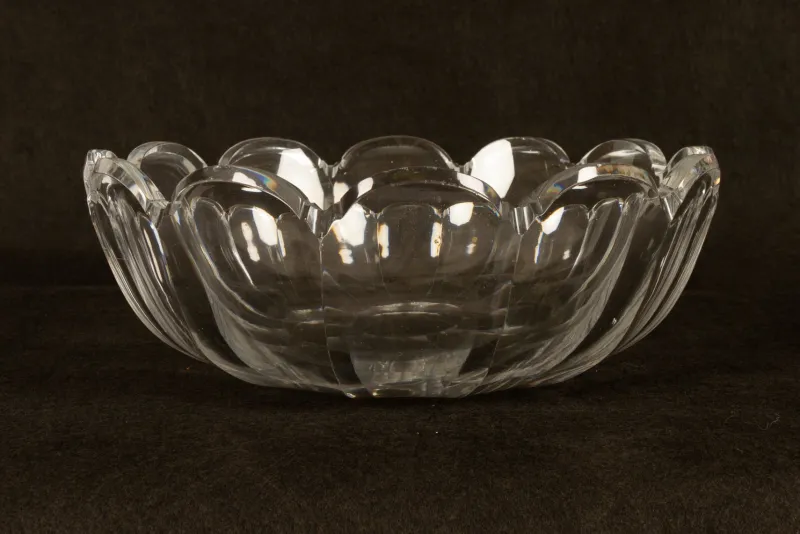 Pamono Vintage Crystal Bowls, 1940s, Set of 5> Bowls