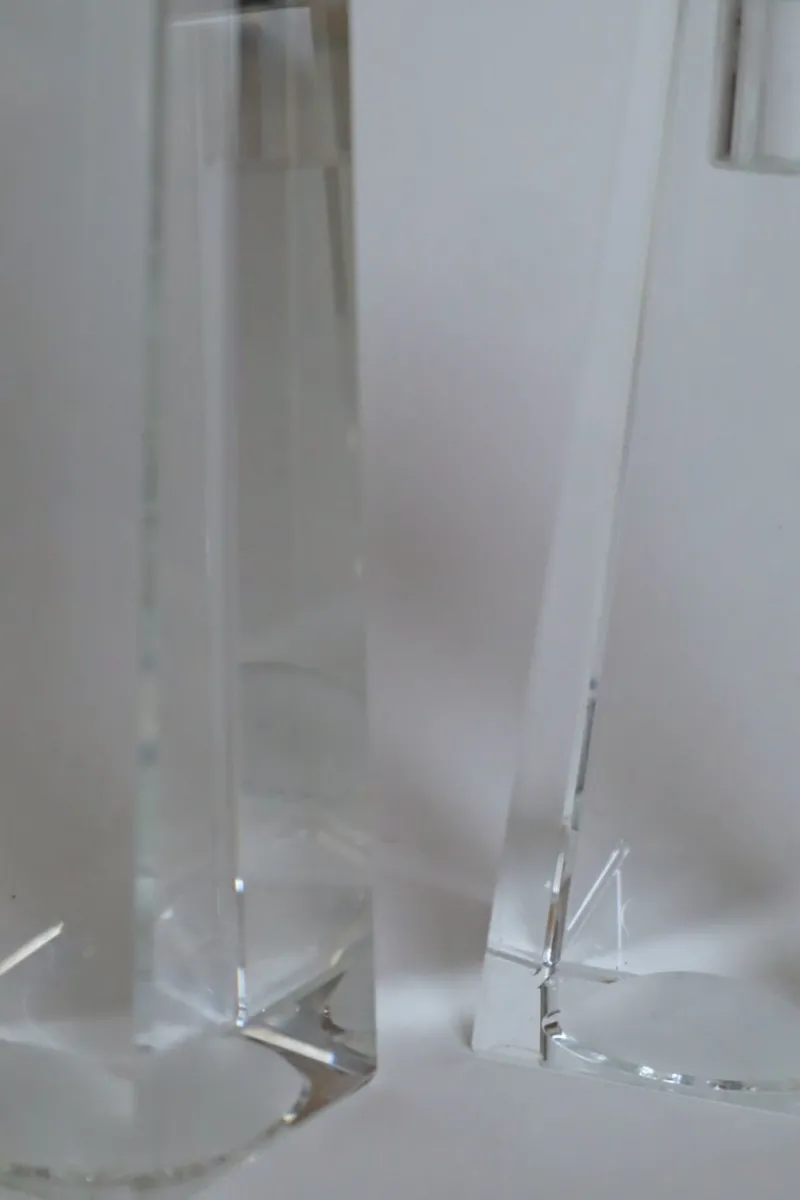 Best Pamono Vintage Crystal Glass Block Candlesticks from Rosenthal, 1980s, Set of 3