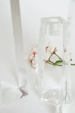 Best Pamono Vintage Crystal Glass Block Candlesticks from Rosenthal, 1980s, Set of 3