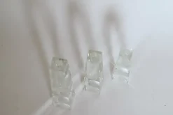 Best Pamono Vintage Crystal Glass Block Candlesticks from Rosenthal, 1980s, Set of 3