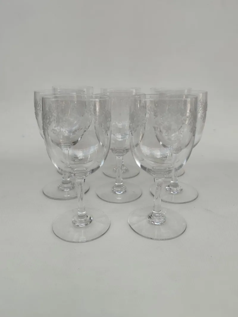 Outlet Pamono Vintage Crystal Glasses from Baccarat, 1920, Set of 8
