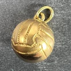 Pamono Vintage 18ct Gold Football Soccer Ball Charm Pendant, 1960s> Necklaces