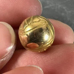 Pamono Vintage 18ct Gold Football Soccer Ball Charm Pendant, 1960s><noscript><img width=