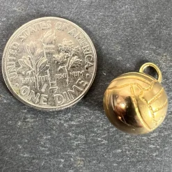 Pamono Vintage 18ct Gold Football Soccer Ball Charm Pendant, 1960s><noscript><img width=