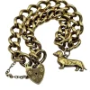 Outlet Pamono Vintage 9ct Gold Heart Padlock Bracelet