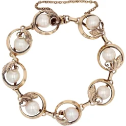 Outlet Pamono Vintage Cultured Pearls Vermeil Bracelet, 1950s