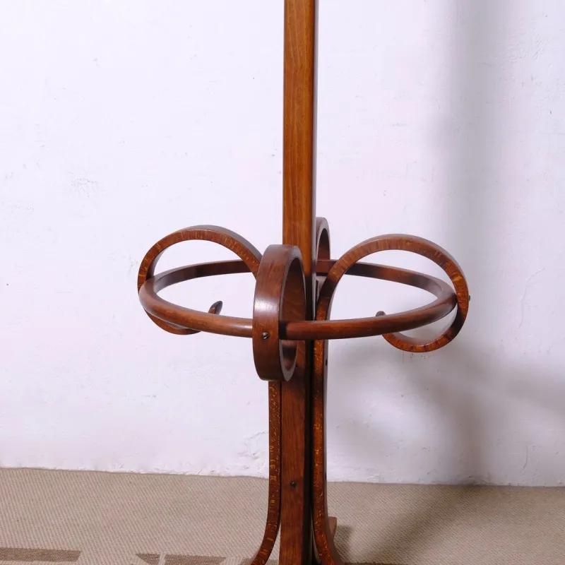 Pamono Vintage Curved Beech Coat Stand, 1970s> Racks, Hooks & Valets