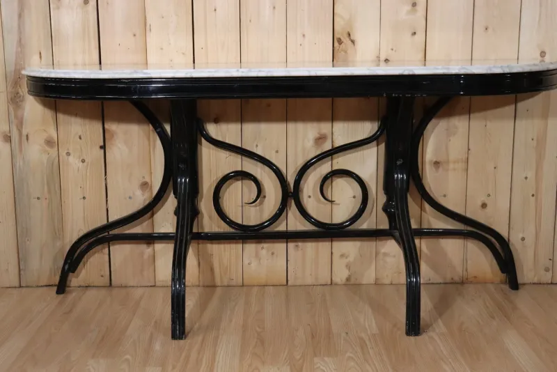 Clearance Pamono Vintage Curved Wooden Console Table, 1960