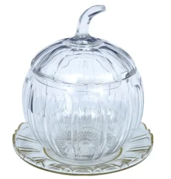 Pamono Vintage Cut Glass Pumpkin Halloween Punch Bowl><noscript><img width=