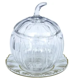 Pamono Vintage Cut Glass Pumpkin Halloween Punch Bowl><noscript><img width=