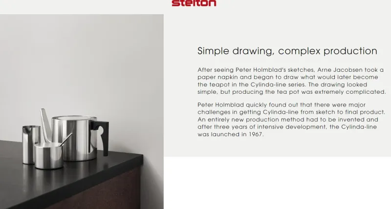 Sale Pamono Vintage Cylinda-Line Coffee and Tea Set by Arne Jacobsen for Stelton, Set of 4