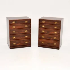 Pamono Vintage Danish Bedside Chests by Henning Korch for Silkeborg, 1960s, Set of 2> Dressers, Commodes & Chests