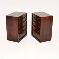 Pamono Vintage Danish Bedside Chests by Henning Korch for Silkeborg, 1960s, Set of 2><noscript><img width=
