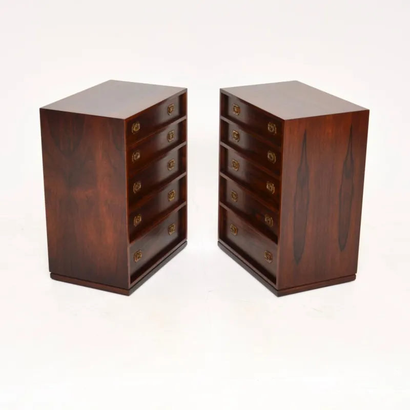 Pamono Vintage Danish Bedside Chests by Henning Korch for Silkeborg, 1960s, Set of 2> Dressers, Commodes & Chests
