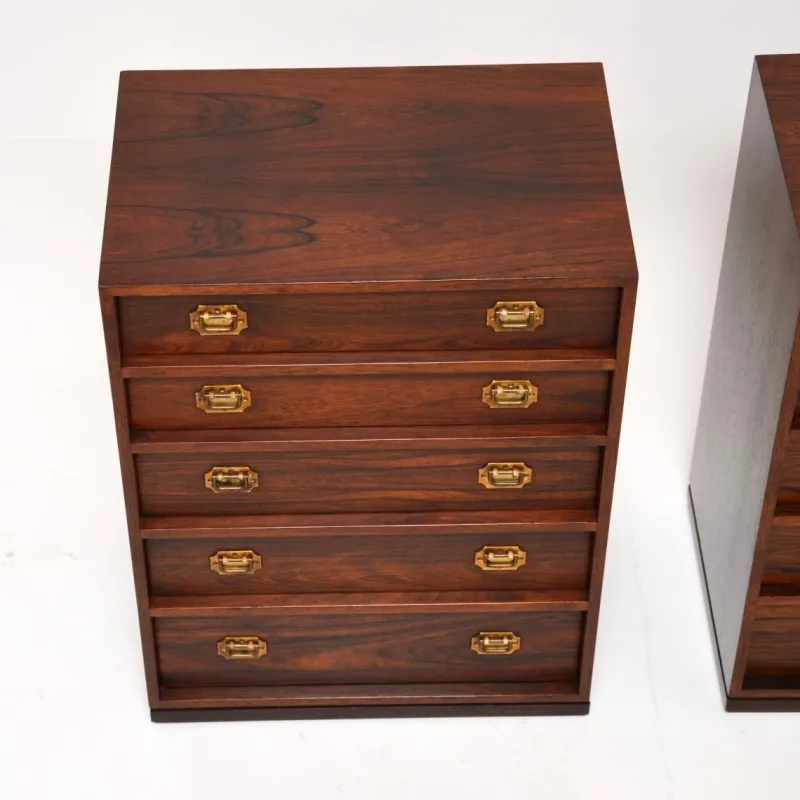 Pamono Vintage Danish Bedside Chests by Henning Korch for Silkeborg, 1960s, Set of 2> Dressers, Commodes & Chests
