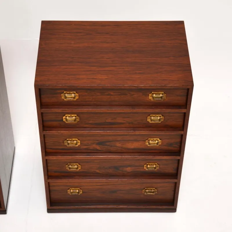 Pamono Vintage Danish Bedside Chests by Henning Korch for Silkeborg, 1960s, Set of 2> Dressers, Commodes & Chests