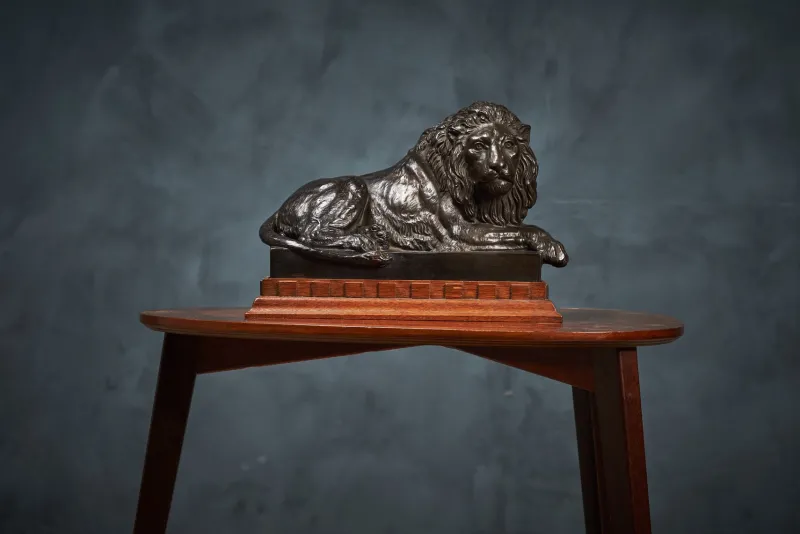 Clearance Pamono Vintage Danish Black Terracotta Lion by Carlsson for P. Ibsen, 1960s