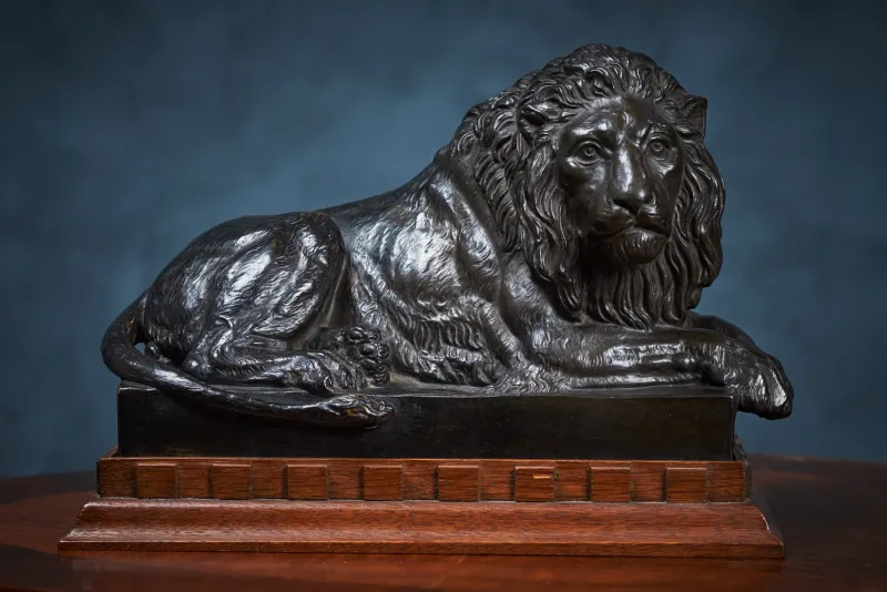 Clearance Pamono Vintage Danish Black Terracotta Lion by Carlsson for P. Ibsen, 1960s