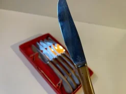 Pamono Vintage Danish Butter Knives by Jens Harald Quistgaard for Raadvad, 1950s, Set of 6><noscript><img width=