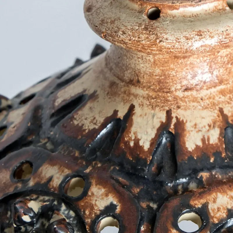 Pamono Vintage Danish Ceramic Pendant with Holes and Spikes, 1960s> Ceiling Lights