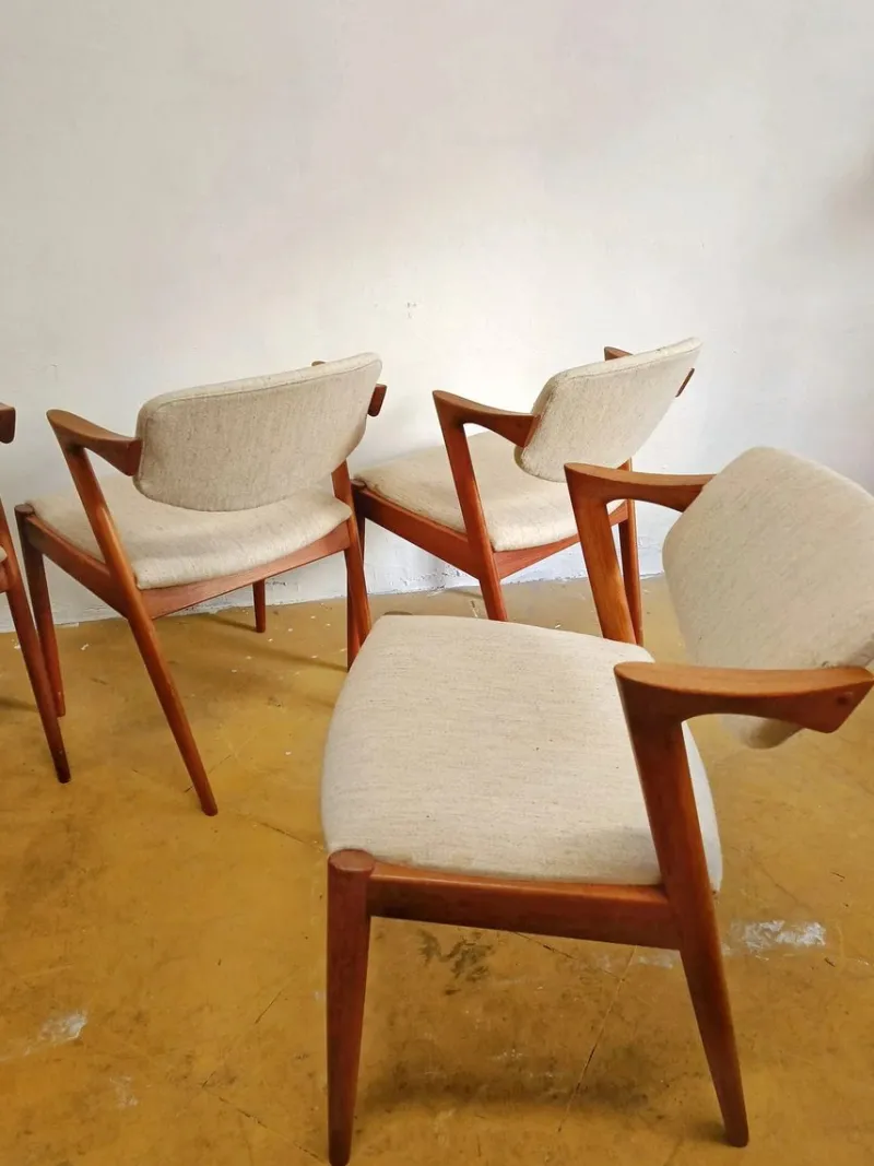 Pamono Vintage Danish Chairs N.42 Model Z by Kai Kristiansen, 1950s, Set of 4