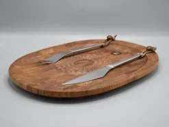 Pamono Vintage Danish Cutting Board with Cutlery from Digsmed, 1960s><noscript><img width=