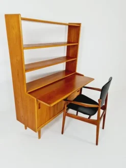 Pamono Vintage Danish Freestanding Book Case in Teak by Bengt Ruda, 1960s><noscript><img width=