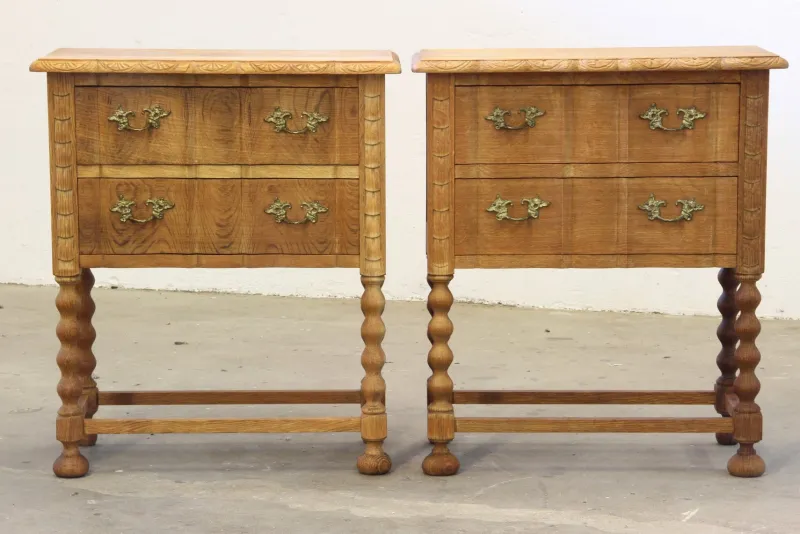 Discount Pamono Vintage Danish Modern Oak Nightstands by Henning Kjærnulf, 1960s, Set of 2