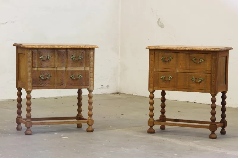 Discount Pamono Vintage Danish Modern Oak Nightstands by Henning Kjærnulf, 1960s, Set of 2