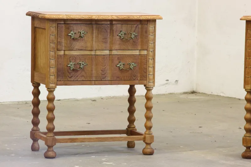 Discount Pamono Vintage Danish Modern Oak Nightstands by Henning Kjærnulf, 1960s, Set of 2