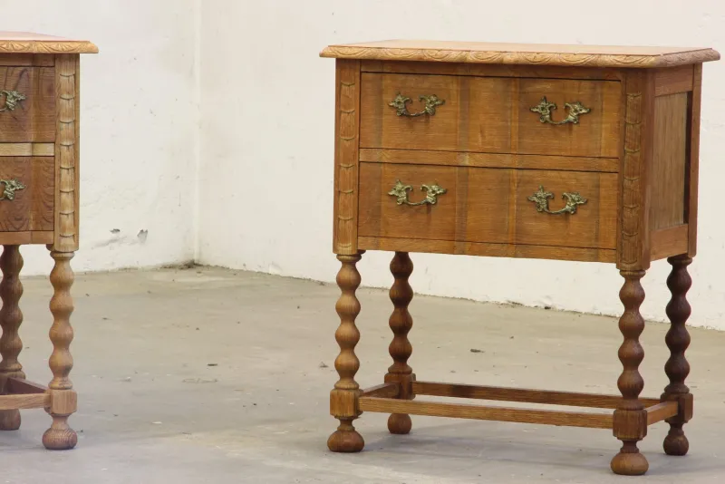 Discount Pamono Vintage Danish Modern Oak Nightstands by Henning Kjærnulf, 1960s, Set of 2