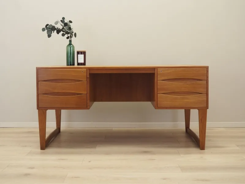 Best Pamono Vintage Danish Oak Desk by Christian Møller, 1960s