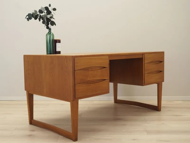 Best Pamono Vintage Danish Oak Desk by Christian Møller, 1960s