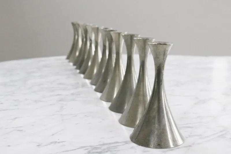 Online Pamono Vintage Danish Pewter Candlestick by Arne Erkers for Just Andersen, 1950s