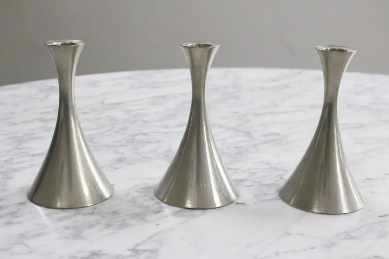 Online Pamono Vintage Danish Pewter Candlestick by Arne Erkers for Just Andersen, 1950s