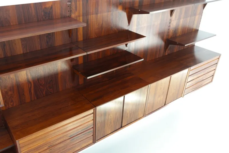 Online Pamono Vintage Danish Rosewood 5-Bay Modular Wall Unit by Poul Cadovius for Cado, 1960s