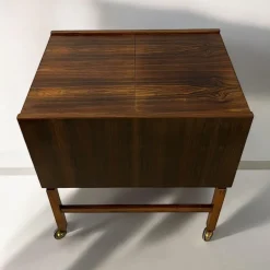 Pamono Vintage Danish Rosewood Bar Trolley by Erling Torvits><noscript><img width=
