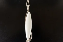 Pamono Vintage Danish Silver Necklace with Porcelain Pendant from Royal Copenhagen, 1960s> Necklaces
