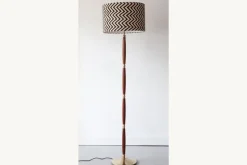 Pamono Vintage Danish Teak and Brass Floor Lamp, 1960s> Floor Lamps