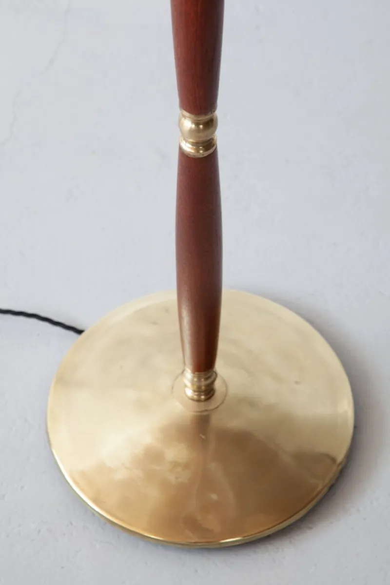 Pamono Vintage Danish Teak and Brass Floor Lamp, 1960s> Floor Lamps