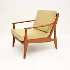 New Pamono Vintage Danish Teak and Leather Armchairs attributed to Arne Vodder, 1960s, Set of 2