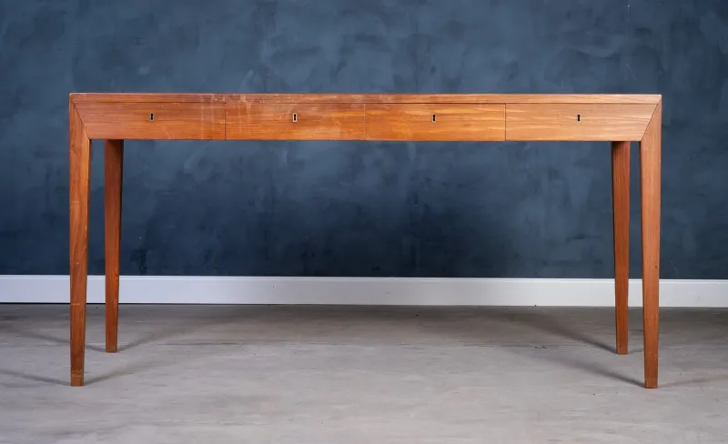 Pamono Vintage Danish Teak Desk by Severin Hansen for Haslev Møbelfabrik, 1950s> Desks